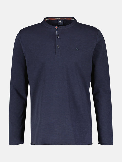 Lerros Slub-Jersey Serafino. Longsleeve Große Rabatte