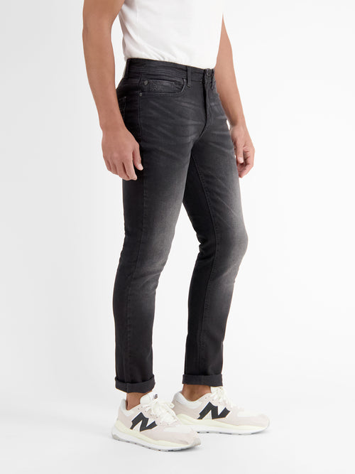 Lerros BAXTER 5-Pocket-Denim im Used-Look, RELAXED FIT, black zollfrei