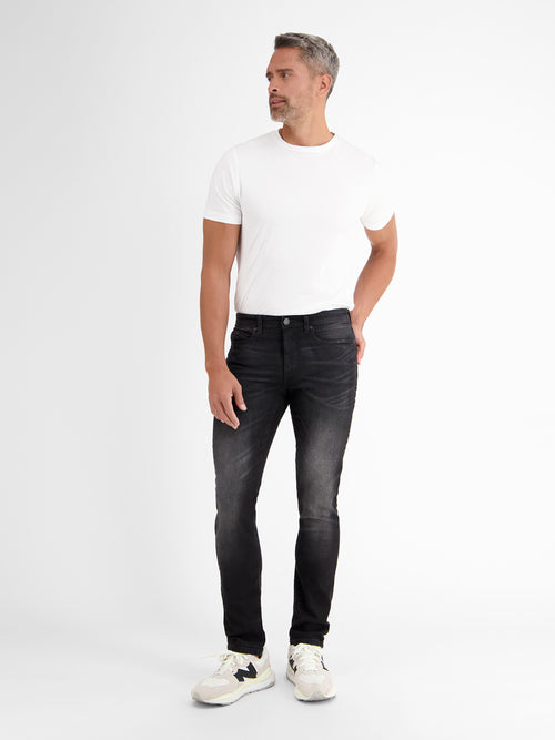 Lerros BAXTER 5-Pocket-Denim im Used-Look, RELAXED FIT, black zollfrei