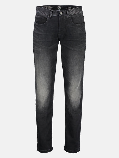 Lerros BAXTER 5-Pocket-Denim im Used-Look, RELAXED FIT, black zollfrei