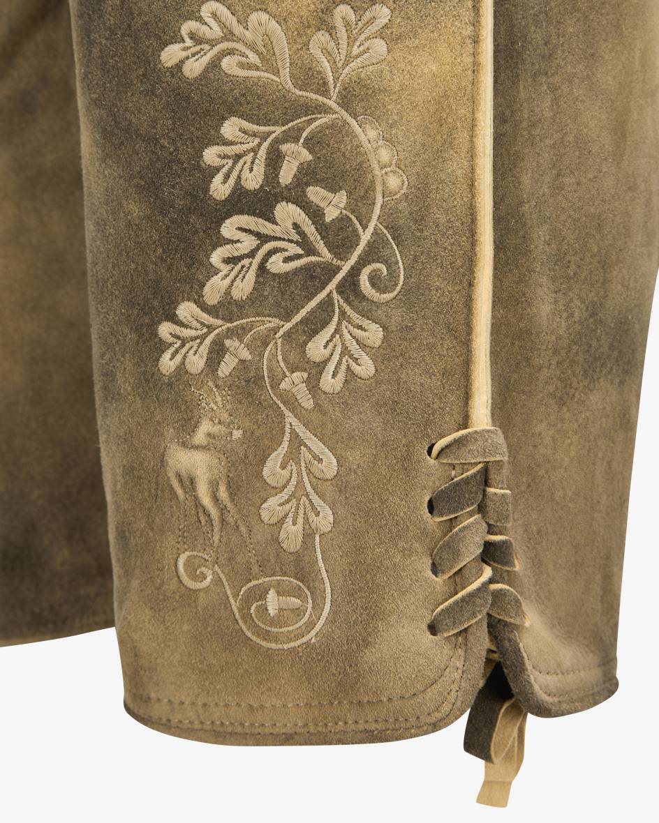 LODENFREY Wiesnlederhose kurz aus Ziegenleder Räumungsverkauf