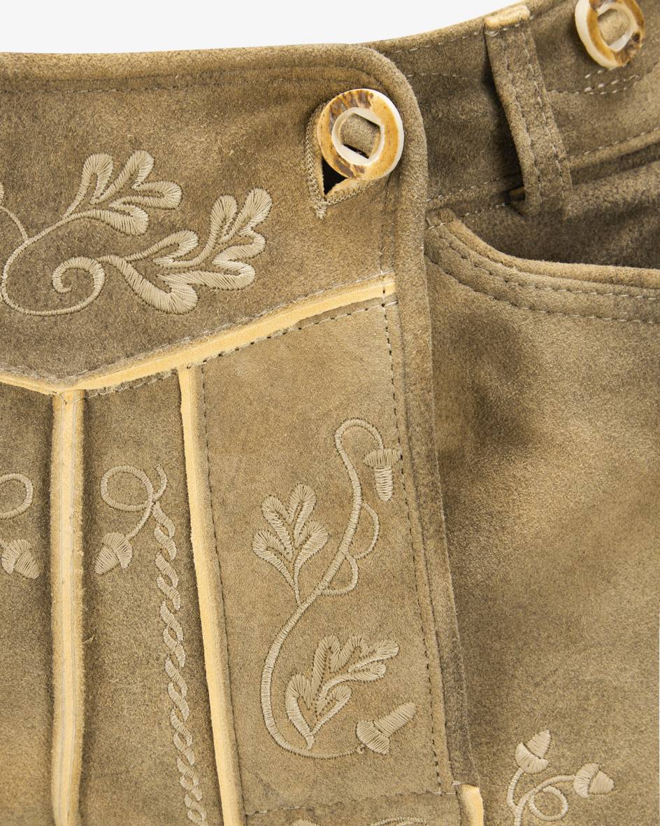 LODENFREY Wiesnlederhose kurz aus Ziegenleder Räumungsverkauf