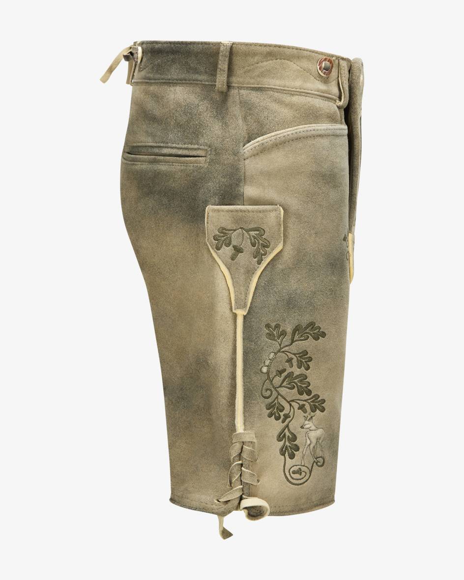 LODENFREY Wiesnlederhose kurz aus Ziegenleder Kauf eins, bekomm eins gratis