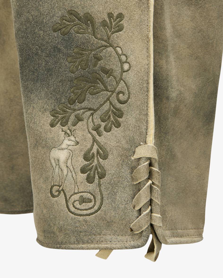 LODENFREY Wiesnlederhose kurz aus Ziegenleder Kauf eins, bekomm eins gratis
