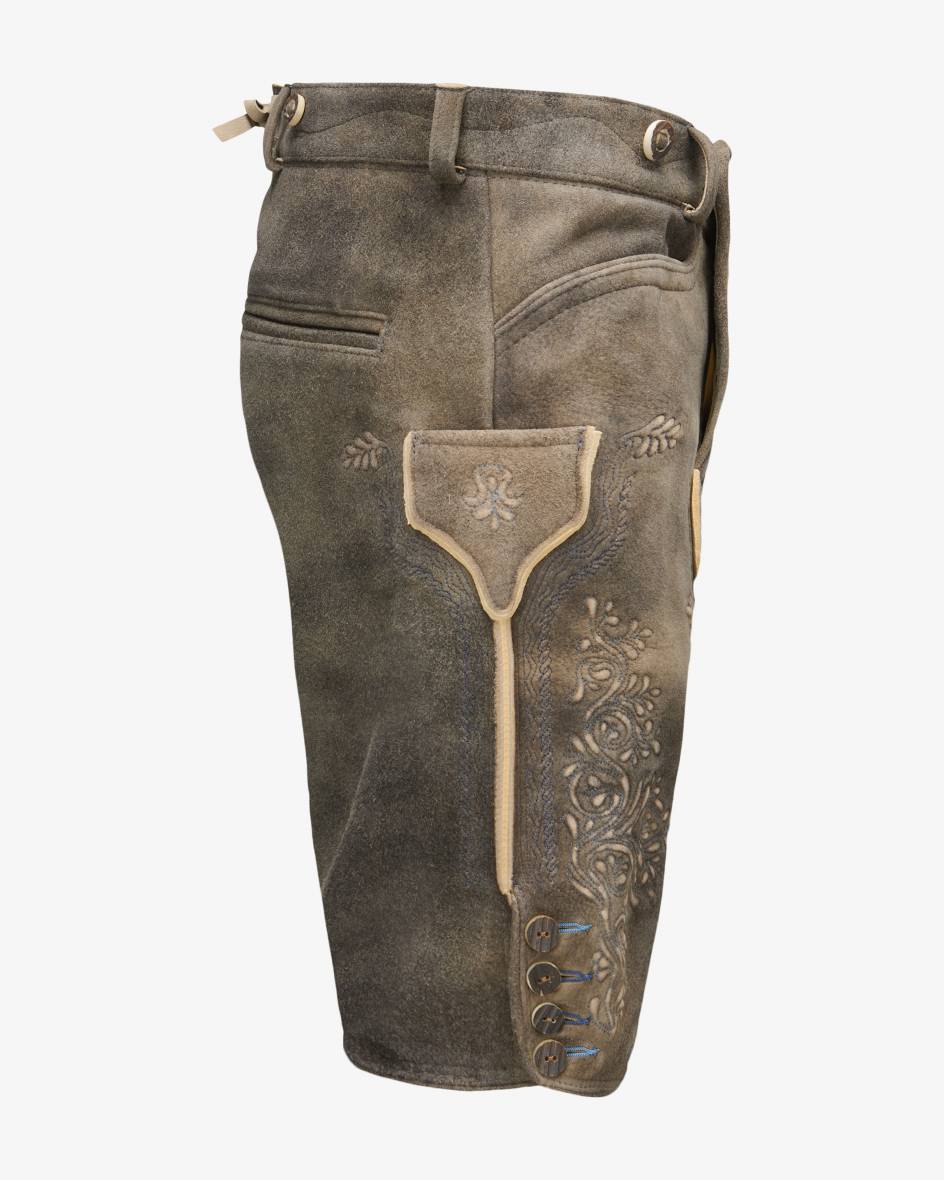 LODENFREY Wiesnlederhose kurz aus Ziegenleder Saisonschlussverkauf