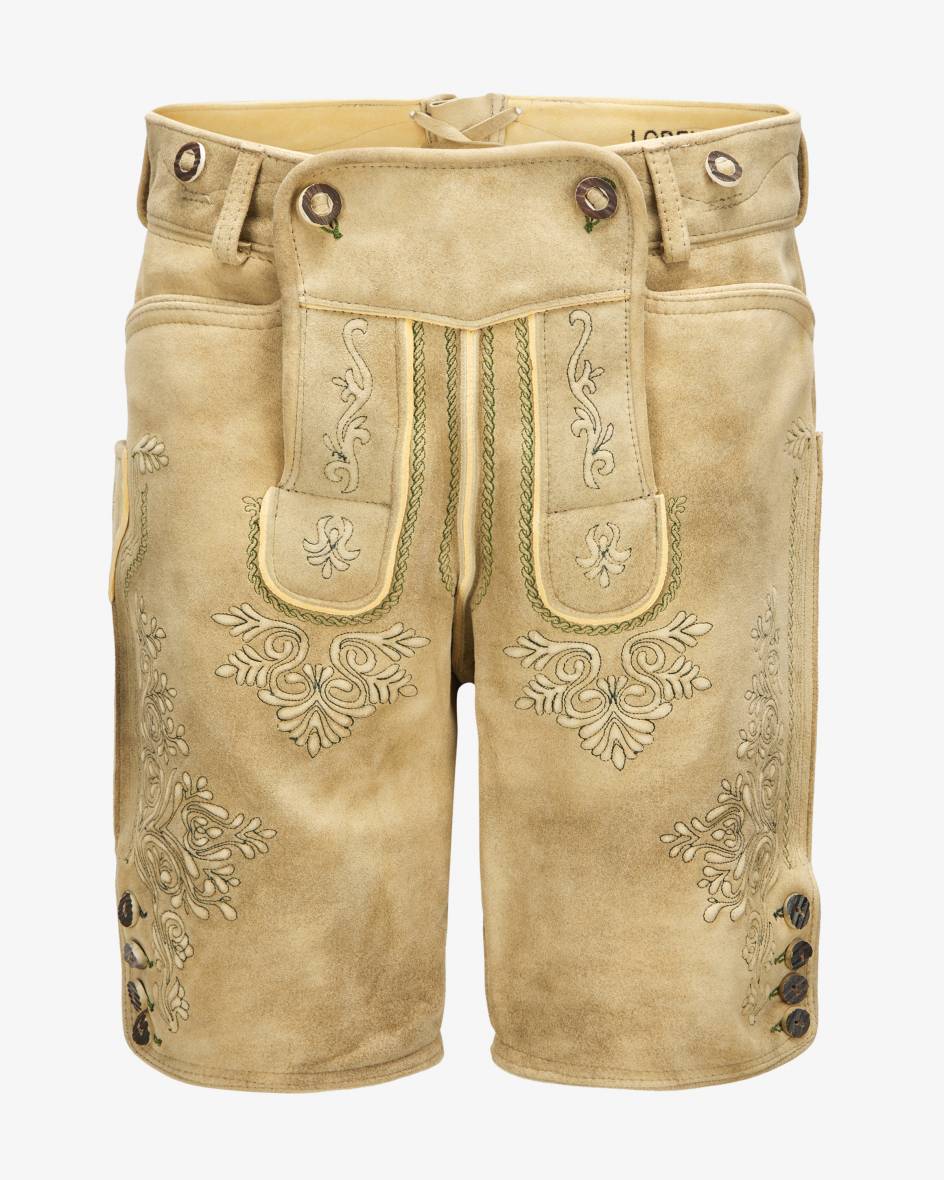 LODENFREY Wiesnlederhose kurz aus Ziegenleder Black Friday