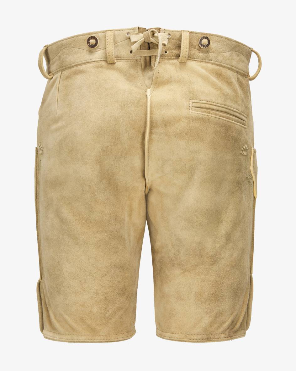 LODENFREY Wiesnlederhose kurz aus Ziegenleder Black Friday