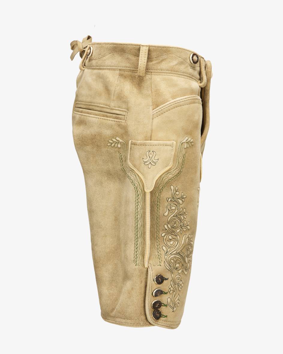 LODENFREY Wiesnlederhose kurz aus Ziegenleder Black Friday