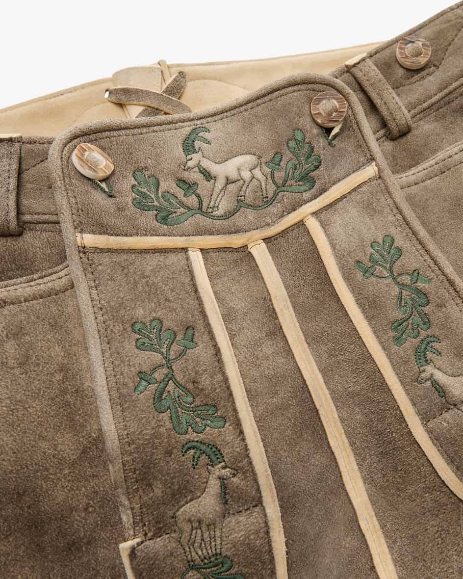 LODENFREY Wildleben Lederhose kurz aus Hirschleder Muttertagsangebot