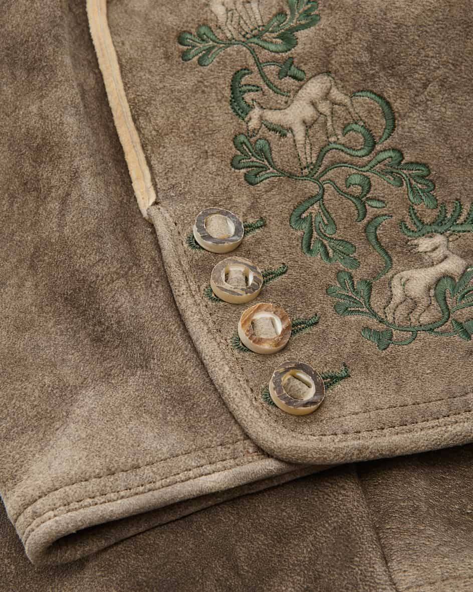 LODENFREY Wildleben Lederhose kurz aus Hirschleder Muttertagsangebot