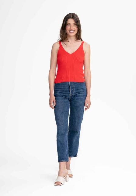 Melawear V-Neck Strick Top RHADA Saisonschlussverkauf
