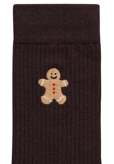 Melawear Unisex Gerippte Socken Stickerei 1er Pack Bestseller
