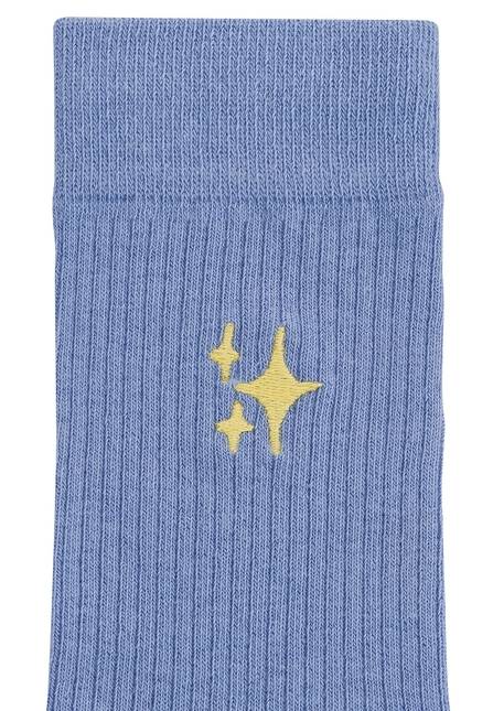 Melawear Unisex Gerippte Socken Stickerei 1er Pack Saisonale Angebote