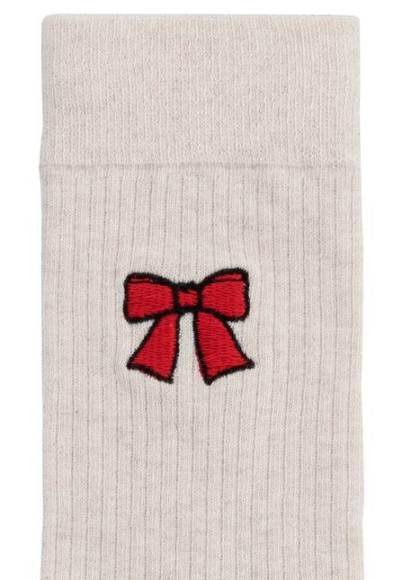 Melawear Unisex Gerippte Socken Stickerei 1er Pack Tiefpreis