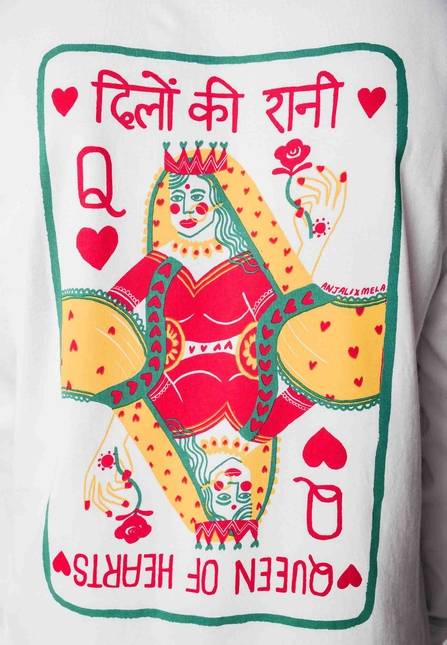 Melawear Oversized Langarmshirt Artist Edition Anjali Riesige Ersparnisse