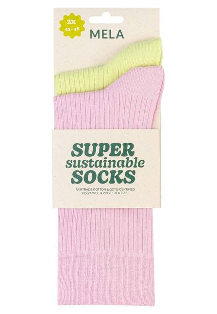Melawear Gerippte Socken 2er Pack Kostenlose Rückgabe