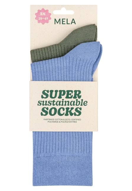 Melawear Gerippte Socken 2er Pack Letzte 3 Tage