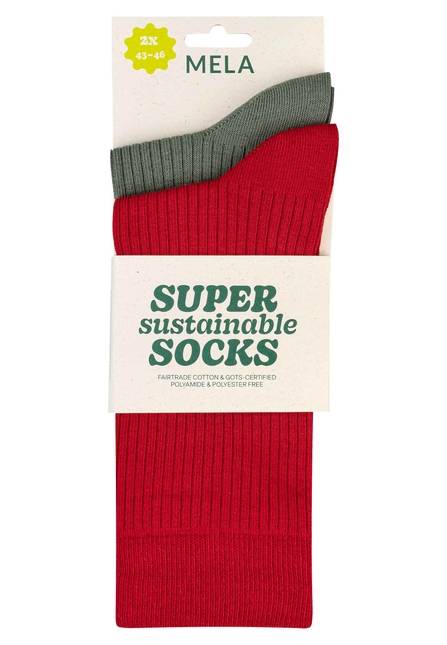 Melawear Gerippte Socken 2er Pack Bis zu 50% Rabatt