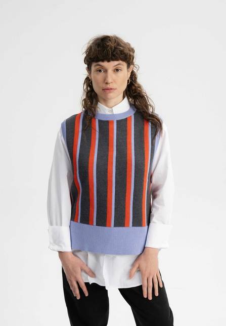 Melawear Damen Jacquard Strick Pullunder JAMUNA zollfrei