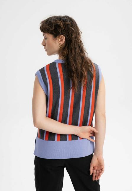 Melawear Damen Jacquard Strick Pullunder JAMUNA zollfrei