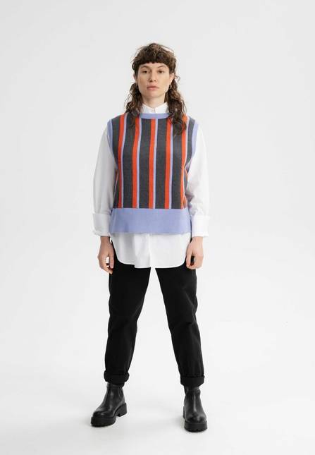 Melawear Damen Jacquard Strick Pullunder JAMUNA zollfrei