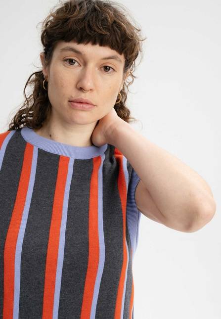 Melawear Damen Jacquard Strick Pullunder JAMUNA zollfrei