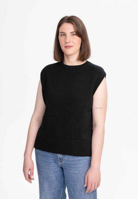 Melawear Damen Jacquard Strick Pullunder JAMUNA 50% Rabatt für begrenzte Zeit
