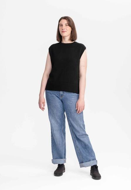 Melawear Damen Jacquard Strick Pullunder JAMUNA 50% Rabatt für begrenzte Zeit