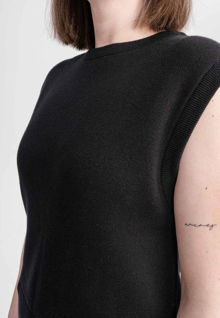 Melawear Damen Jacquard Strick Pullunder JAMUNA 50% Rabatt für begrenzte Zeit