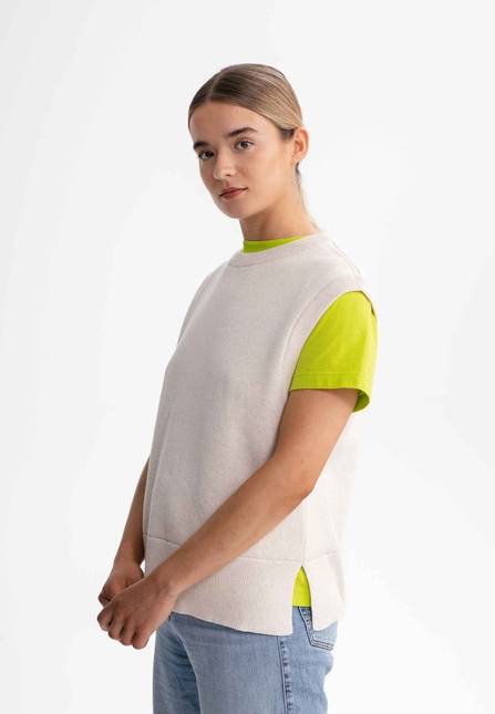 Melawear Damen Jacquard Strick Pullunder JAMUNA Rabatte dieses Monats