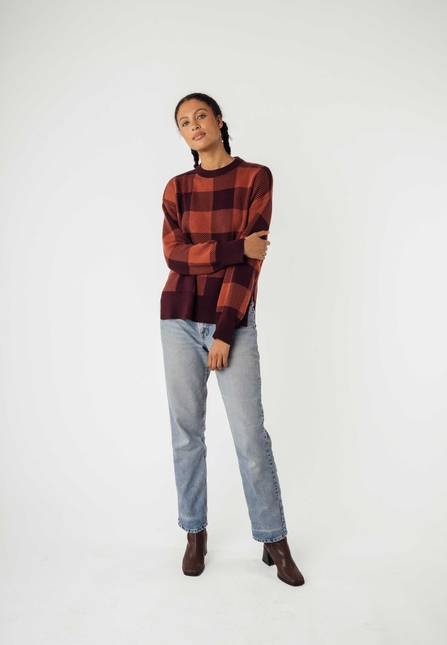 Melawear Jacquard Strickpullover FAIZA Schlussverkauf