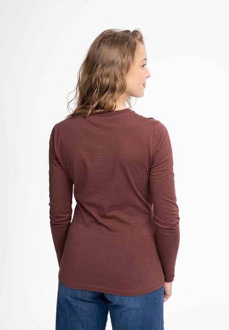 Melawear Damen Basic Langarmshirt DHIVYA Valentinstagsangebot