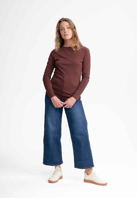 Melawear Damen Basic Langarmshirt DHIVYA Valentinstagsangebot