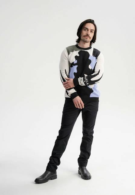 Melawear Jacquard Strickpullover Artist Edition Maggie Saisonschlussverkauf