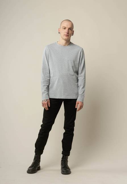 Melawear Basic Langarmshirt JERIN Fabrik Onlineshop
