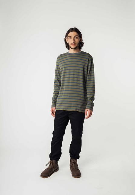 Melawear Basic Langarmshirt JERIN Stripes Rabatt