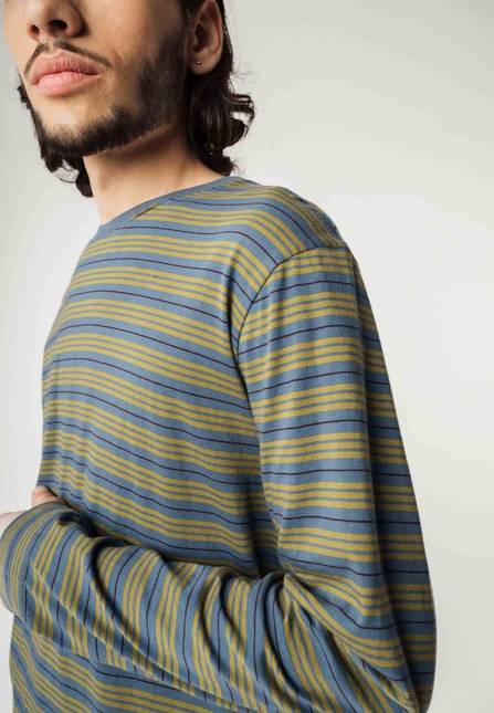 Melawear Basic Langarmshirt JERIN Stripes Rabatt