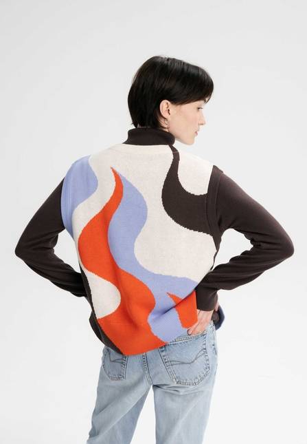 Melawear Jacquard Strick Pullunder Artist Edition Maggie Osterangebot