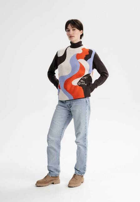 Melawear Jacquard Strick Pullunder Artist Edition Maggie Osterangebot