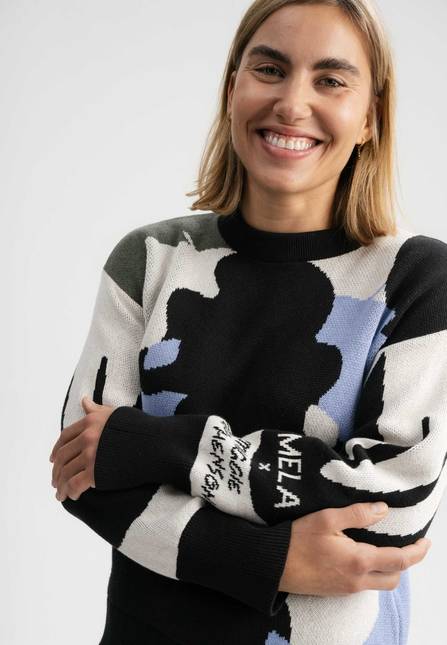 Melawear Jacquard Strickpullover Artist Edition Maggie Muttertagsangebot