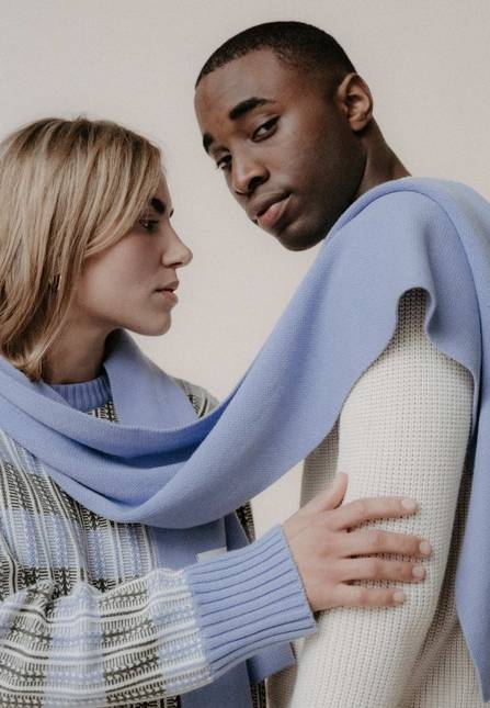 Melawear Jacquard Rippstrick Schal ASMEE Sonderangebot der Fabrik