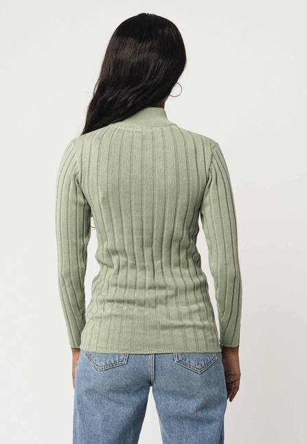Melawear Damen Strickpullover mit Mockneck AMBA Kostenlose Rückgabe