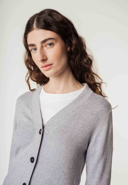 Melawear Damen Basic V-Neck Feinstrick Cardigan SURINA Begrenzte Freigabe