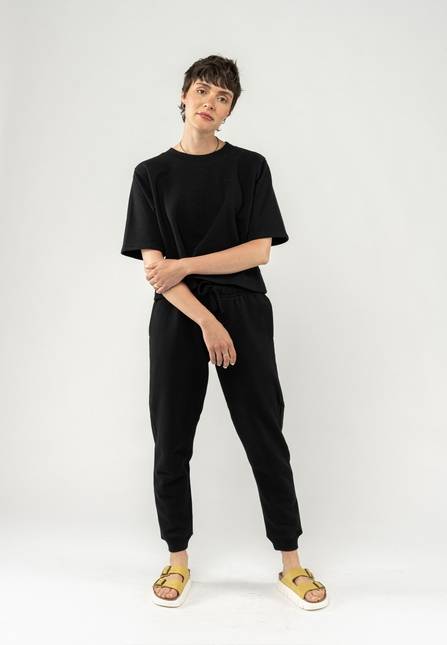 Melawear French Terry Cropped T-Shirt DEEPALI zollfrei