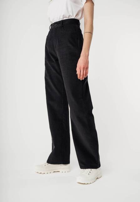 Melawear Cord Hose mit hohem Bund und weitem Bein OORJA Räumungsverkauf