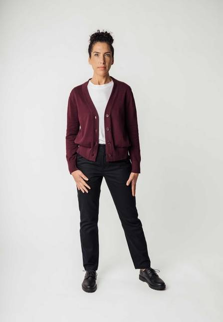 Melawear Damen Basic V-Neck Feinstrick Cardigan SURINA Begrenzte Freigabe