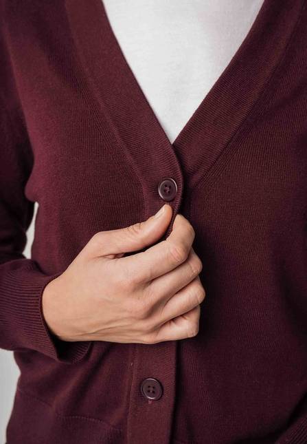 Melawear Damen Basic V-Neck Feinstrick Cardigan SURINA Begrenzte Freigabe