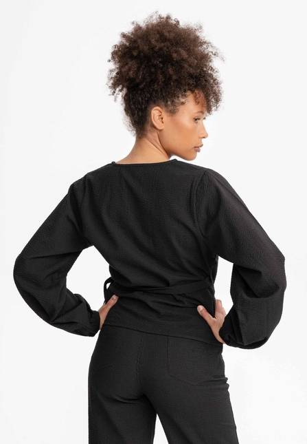 Melawear Damen Wickelbluse LILAM Schlussverkauf
