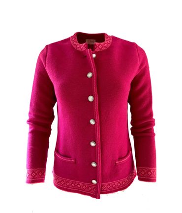 Pezzo D'oro Damentrachtenstrickjacke pink, reine Merinowolle,nachhaltig aus Bayern Kostenlose Rückgabe