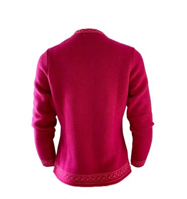 Pezzo D'oro Damentrachtenstrickjacke pink, reine Merinowolle,nachhaltig aus Bayern Kostenlose Rückgabe